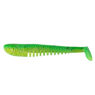 K.P Baits Skeleton Shad Gummifisch 3" 7,5cm 011 Lime Two Tone