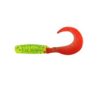 Relax Twister 1" 3,5 cm Barsch Forelle Döbel 10 Stück 058 Grün Rot