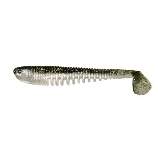 K.P Baits Skeleton Shad Gummifisch 3" 7,5cm 018 Silver Gold Flakes