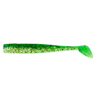 K.P Baits Slim Shad Gummifisch 4" 10 cm 5 Stück 129 Lime Two Tone