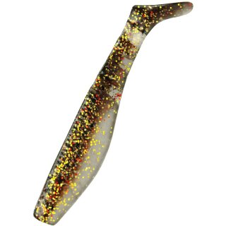 K.P Original Shad Gummifische 6,25 cm 5 Stück Barsch Zander 024 Braun Glitter