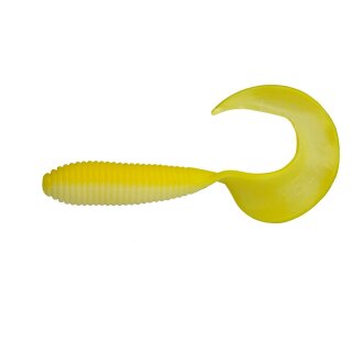 Relax Twister Barsch Zander 10 cm 10 Stück L-022 Gelb Weiss