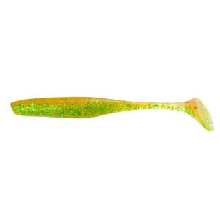 K.P Baits Lazy Shad Gummifisch 4" 10 cm 5 Stück 147 Chartreuse Orange