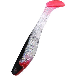 Relax Kopyto 4L 10 cm Gummifische 10 Stück 185R Schwarz Weiss Glitter