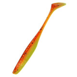 K.P Baits Lazy Shad Gummifisch 4" 10 cm 5 Stück 108 Chartreuse Orange