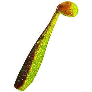 Relax King Shad 4" 10 cm Gummifisch 10 Stück L216 Motoroil Lime Grün