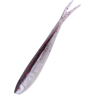 K.P XO Baby Dropshot V Tail Gummifische 2,6" 6 Stück 225 Schwarz Pearl Rot