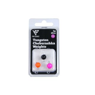 K.P Tungsten Cheburashka Bottom Jig Sinker Chebu 5 Gramm UV aktiv 3 Stück