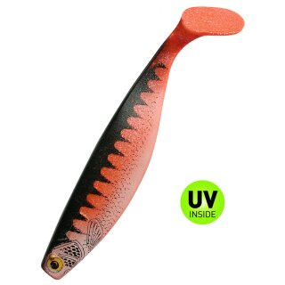 Shadxperts SX XXL Grub Twister 27-48 cm Big Bait Zander Fluoorange Glitter