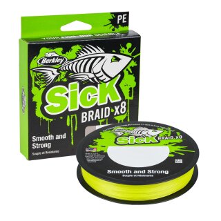 Berkley Sick Graid Flame Green geflochtene Angelschnur 300 m 0.08 mm - 6,0 kg